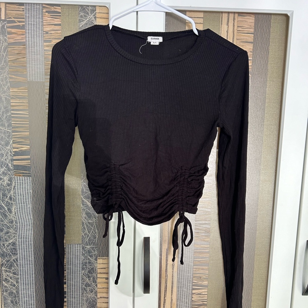 Garage Black Crop Top